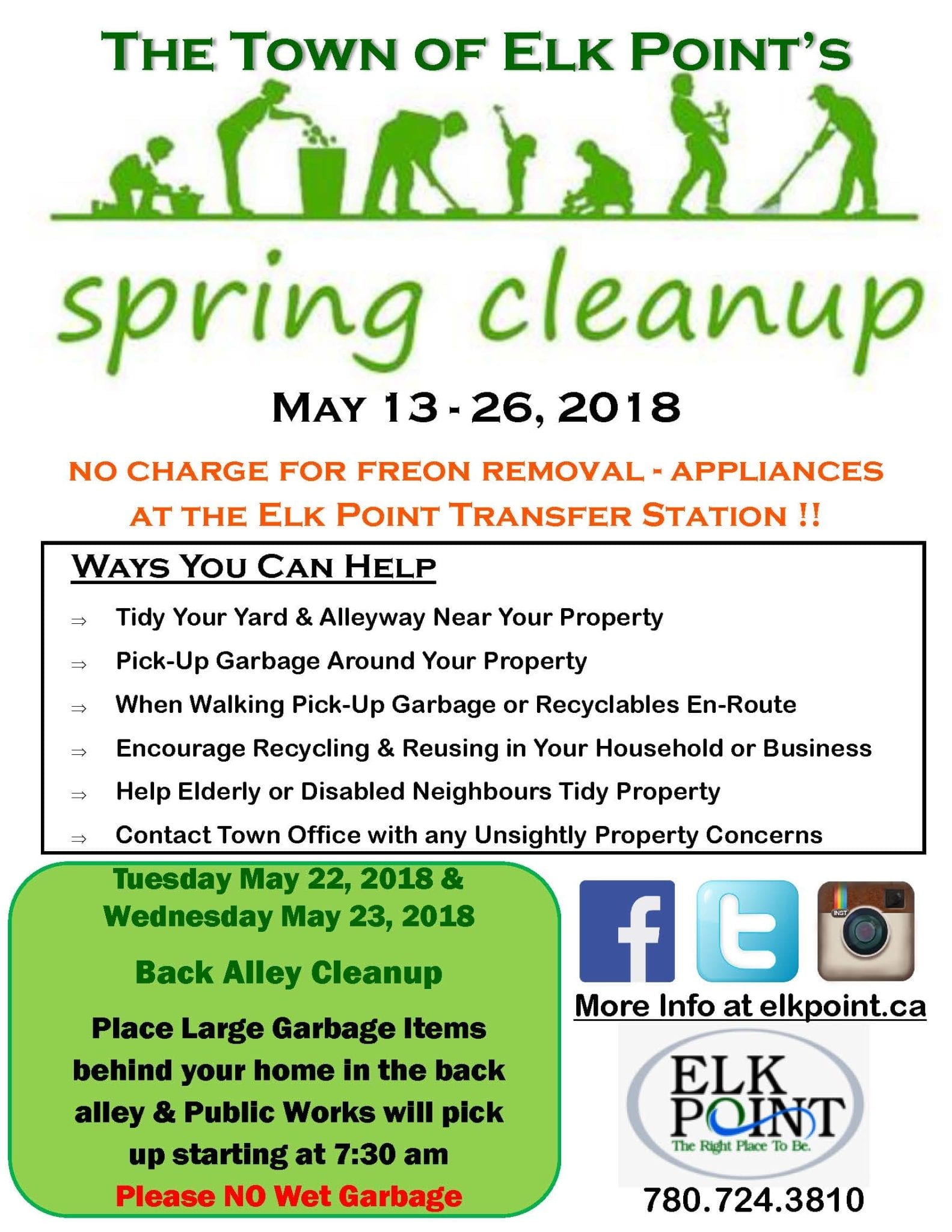 ANNUAL TOWN WIDE SPRING CLEANUP Town of Elk Point
